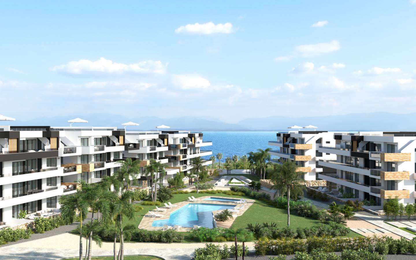 Appartements à vendre à Playa Flamenca, Orihuela Costa, Costa BlancaLa résidence est composée de 144 logements répartis en 10 blocs de 2 chambres avec vue mer - Photo 1